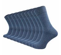 PREMIUM Baumwollsocken ohne drückende Naht | extra weich gekämmte Baumwolle | Damen & Herren (10 Paar) - Jeans / 47 - 50