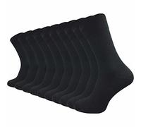 PREMIUM Baumwollsocken ohne drückende Naht | extra weich gekämmte Baumwolle | Damen & Herren (10 Paar) - Schwarz / 47 - 50