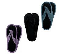 GAWILO 3 Paar rutschfeste Damen Stoppersocken als Zehentrenner - ABS Socken - Haussocken - Hausschuhe - ideal für den Sommer (35-38, farbig 1)