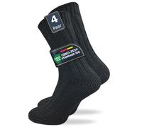 Alpaka Socken Damen (4 Paar) | warme & dicke Wollsocken - Schwarz / 39 - 42