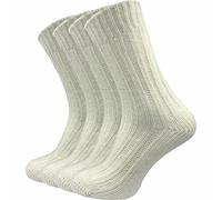 Alpaka Socken Damen (4 Paar) | warme & dicke Wollsocken - Natur / 39 - 42