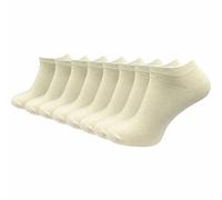 Sneaker Socken 100 % Baumwolle | Natürliches Material | Damen & Herren (8 Paar) - Natur / 47 - 50