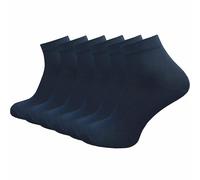 GAWILO Damen Quarter Socken aus 100% reiner Baumwolle (6 Paar | 10 Paar) | Füßlinge ohne drückende Naht über den Zehen (DE/NL/SE/PL, Numerisch, 35, 38, Regular, Regular, blau | 6 Paar)