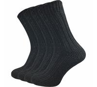 GAWILO Herren Alpaka Socken | warme & dicke Wollsocken | weiche Kuschelsocken aus Wolle | ideal gegen kalte Füße (DE/NL/SE/PL, Numerisch, 47, 50, Regular, Regular, schwarz)