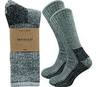 GAWILO Herren Thermosocken (2er-Pack) | extra warm & dick mit Merinowolle | Wintersocken - ideal auch als Arbeitssocken (43-46, grau)