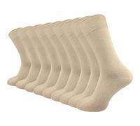 Hochwertige Socken 80% Baumwolle Damen & Herren (9 Paar) - Beige / 43 - 46