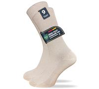 Venensocken ohne Gummi & ohne Naht | Ohne einschneidenden Abschlussbund | Damen & Herren (9 Paar) - Hellgrau / 35 - 38
