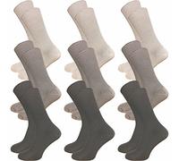 GAWILO Venensocken für Damen & Herren (9 Paar) | Ohne Gummi & ohne drückende Naht | Gesundheitssocken mit Komfortbund | Haltbar & bequem (39-42, grautöne)