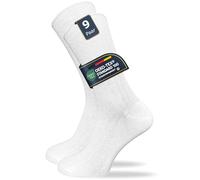 Venensocken ohne Gummi & ohne Naht | Ohne einschneidenden Abschlussbund | Damen & Herren (9 Paar) - Weiß / 47 - 50