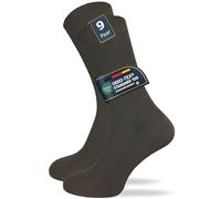 Venensocken ohne Gummi & ohne Naht | Ohne einschneidenden Abschlussbund | Damen & Herren (9 Paar) - Dunkelbraun / 39 - 42