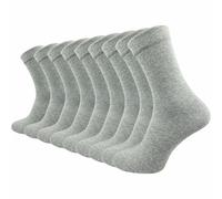 Venensocken ohne Gummi & ohne Naht | Extra weiter Komfortbund | Herren (9 Paar) - Hellgrau Melange / 39 - 42