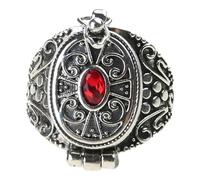 Gawu Box Ringe aus Legierung mit Geheimfach für Schmuck, verstellbare Größe, öffnende Ringe, ethnisches Accessoire für Partys, Kräuteraufbewahrung