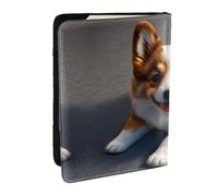 GaxfjRu Funny Corgi Butt Reisepasshülle aus Leder, mit braunem Aufdruck, wasserdicht, Reisebrieftasche, Reisepasshülle für Damen und Herren, Schwarz , Einheitsgröße