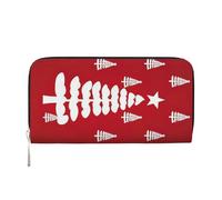 GaxfjRu Kleine Geldbörse aus Leder mit Weihnachtsbaum-Aufdruck, für Damen, Kreditkartenetui für Damen