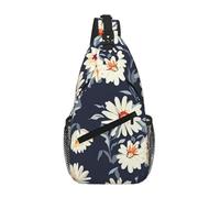GaxfjRu Kleiner Rucksack mit Gänseblümchen-Aufdruck, Umhängetasche, Brusttasche, Tagesrucksack, Bauchtasche für den Außenbereich