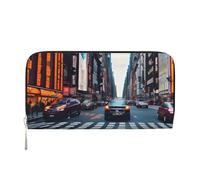 GaxfjRu New York City Print Kleine Leder Geldbörse für Frauen Damen Kreditkartenetui Damen Pocket Geldbörse