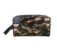 GaxfjRu Reise-Kosmetiktasche mit amerikanischer Flagge und Dschungel-Motiv, große Make-up-Tasche für Damen, Kosmetik, Toilettenartikel, Zubehör, Weiss/opulenter Garten, Einheitsgröße