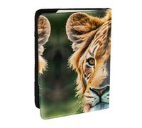 GaxfjRu Reisepasshülle aus Leder, Motiv: afrikanische Tiere, wasserdicht, Reisebrieftasche, Reisepasshülle für Damen und Herren, Schwarz , Einheitsgröße