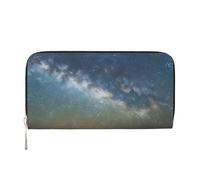 GaxfjRu Starry Night Sky Outer Space Print Small Leather Wallet for Women Ladies Credit Card Holder Women Pocket Purse