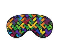 Gay Pride Regenbogen-Schlafmaske für Damen und Herren, Seitenschläfer-Augenabdeckung mit verstellbarem Riemen, weich, atmungsaktiv, Verdunkelungsmaske, rutschfest, tiefes Schlafen, Reisezubehör