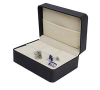 gazechimp Box von storeage schwarz Leder PU für Aufbewahrung Manschettenknöpfe und Clips Krawatte