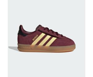 GAZELLE HALLENSCHUH, KOMFORTVERSCHLUSS, ELASTISCHE SCHNÜRSENKEL Maroon / Almost Yellow / Gold Metallic 23 1/2