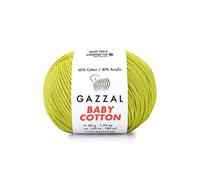 Gazzal 50g Baby Cotton weiche Babywolle Stricken 60% Baumwolle 165m/50g Wolle (3457)