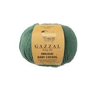 Gazzal 50g Organic Baby Cotton weiche Babywolle Stricken 100% Baumwolle Bio 115m/50g Wolle türkische Wolle (427)
