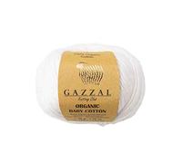 Gazzal 50g Organic Baby Cotton weiche Babywolle Stricken 100% Baumwolle Bio 115m/50g Wolle türkische Wolle (415)