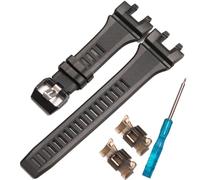 GBA-900 Replacement Watch Band Compatible with Casio GBA-900CB GBA900UU Men's Black Resin Strap GBA900 Sport Waterproof Watch Wristband (Black)