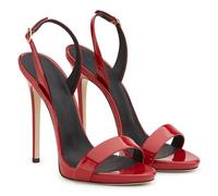 GBBRZKTB High Heels Damen Stiletto Offene Zehen Sandalen Slingback Verstellbarer Fesselriemchen Pumps Party Hochzeitsschuhe 12cm,Red-39