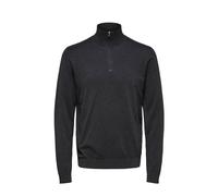 SELECTED HOMME Strickpullover mit Stehkragen in Anthrazit Melange, Größe XL