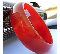 GBHJJ Damen Armband, Jade Armreif, Armreifen Breit, NatüRliche Rote Jade-Armband-ArmbäNder FüR Frauen, Roter Achat-Jade-Armband mit Geschenkbox,60mm-62mm