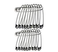 GCS Große Sicherheitsnadeln, Gr. 4, 52 mm, 50 Stück in Silber + 10 Stück gratis