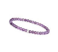 GD GOOD.designs Amethyst Perlenarmband Damen mit 4 mm Naturstein Perlen | 925 Silber Perle | Edelstein Armband | Kugelarmband