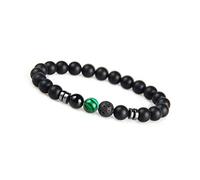 GD GOOD.designs Chakra Perlenarmband aus Onyx Natursteinperlen | Kugelarmband mit grüner Malachit Perle | Armband Männer (Gruen)