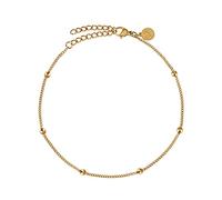 Gd. GOOD.designs EST. 2015 Fußkettchen für Damen Silber - Wasserfest - Fußkette mit kleinen Perlen Dots - Frauen Edelstahl Fußschmuck