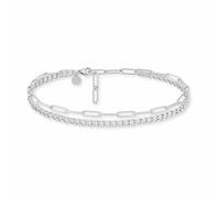 GD GOOD.designs Fussketten für Frauen | Mehrreihiges silbernes Fußkettchen mit Panzer- & Ankerkette | Fußschmuck aus 316L Edelstahl in Silber | Wasserfest & Verstellbar (22-27 cm)