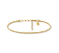 GD GOOD.designs Godlene Fußkette Damen - Sl ußkettchen aus 316L Edelstahl in 18K Gold - Runde Schlangenkette 2 mm - Wasserfest & verstellbar (22-27 cm)