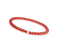 GD GOOD.designs Karneol Perlenarmband Damen mit 4 mm Naturstein Perlen | 925 Silber Perle | Edelstein Armband | Kugelarmband