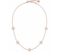 GD GOOD.designs Kleeblatt Kette Damen - Glücksbringer Halskette mit 5 Kleeblättern aus Edelstahl - in Gold, Roségold (18K vergoldet) oder Silber - längenverstellbar 40-45 cm