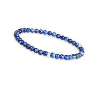 GD GOOD.designs Lapislazuli Perlenarmband Damen mit 4 mm Naturstein Perlen | 925 Silber Perle | Edelstein Armband | Kugelarmband