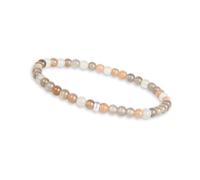 GD GOOD.designs Mondstein Perlenarmband Damen mit 4 mm Naturstein Perlen | 925 Silber Perle | Edelstein Armband | Kugelarmband