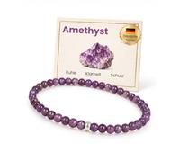 GD GOOD.designs Perlenarmband Damen - 4mm Naturstein Edelstein Armband mit 925 Silber Perle, Kugelarmband, Geschenk für Frauen (Valentinstag, Geburtstag)