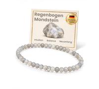 GD GOOD.designs Perlenarmband Damen - 4mm Naturstein Edelstein Armband mit 925 Silber Perle, Kugelarmband, Geschenk für Frauen (Valentinstag, Geburtstag)