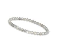 GD GOOD.designs Regenbogen Mondstein Perlenarmband Damen mit 4 mm Naturstein Perlen | 925 Silber Perle | Edelstein Armband | Kugelarmband