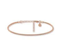 GD GOOD.designs Rosegoldene Fußkette Damen - Sl ußkettchen aus 316L Edelstahl in 18K Roségold - Runde Schlangenkette 2 mm - Wasserfest & verstellbar (22-27 cm)