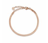 GD GOOD.designs Schlangen Armband für Damen | Flacher Armreif ohne Anhänger in Rosegold | Edelstahl Schmuck 3mm breit | Wasserfest