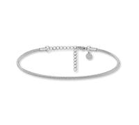 GD GOOD.designs Silberne Fußkette Damen - Sl ußkettchen aus 316L Edelstahl in Silber - Runde Schlangenkette 2 mm - Wasserfest & verstellbar (22-27 cm)