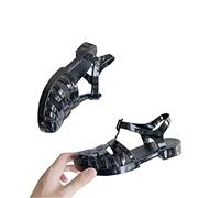 GD-SJK Gummi-Damensandalen,Unisex Kunststoff Sandalen,Damen Klassische transparente Schnallenschuhe,Gummisandalen,Kristall-Strandschuhe (Schwarz,36)